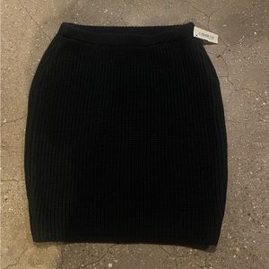 Klesis Black Knit Mini Skirt